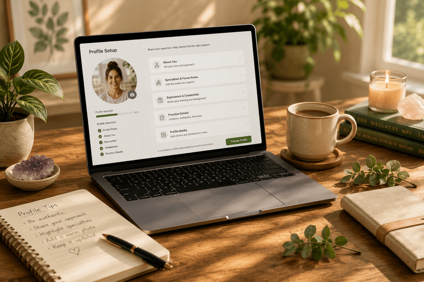 Setting up your practitioner profile