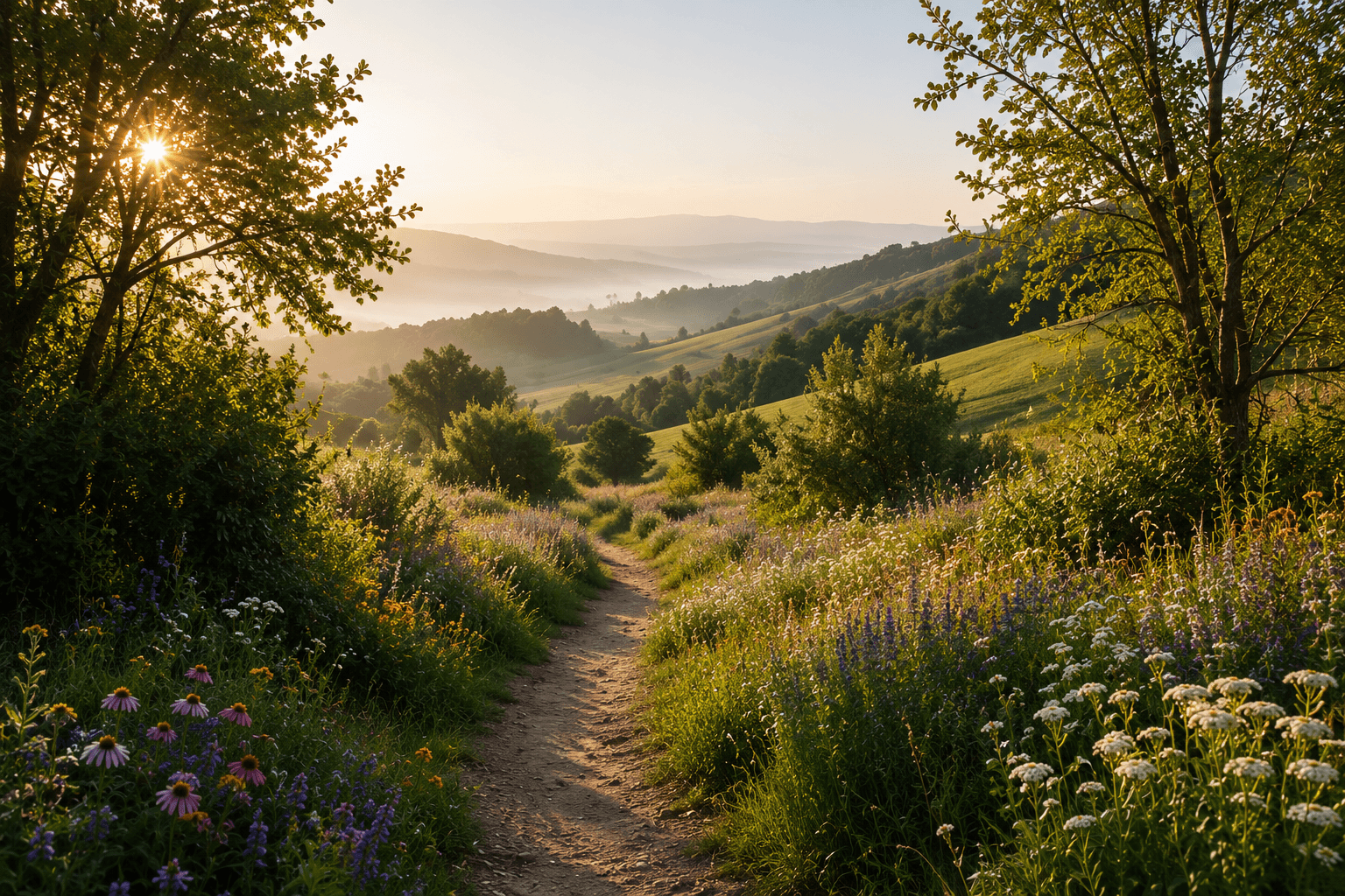 Peaceful natural landscape representing digestive wellness and overall well-being